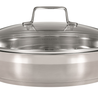 Patelnia stalowa Scanpan Impact 32 cm z pokrywą i dwoma uchwytami - 2