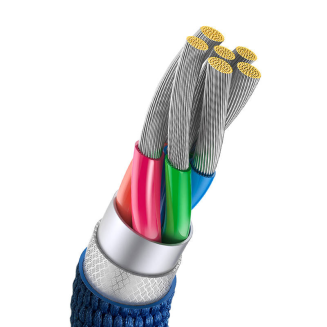 Kabel USB do USB-C Baseus Crystal Shine, 100W, 2m (niebieski) - 5