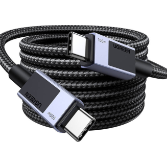 Kabel UGREEN L512 USB-C-USB-C 0.5m 100W 5A (czarny) - 3