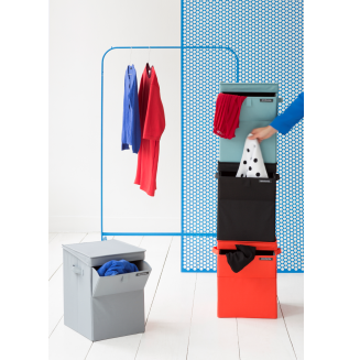 Modułowy kosz na pranie Brabantia ciemny szary 35l - 4