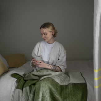 Koc Lapuan Kankurit KAAMOS white-olive 150x200 cm - 5