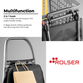 Wózek zakupowy Rolser Mini Bag Plus MF 2L Klein - 16