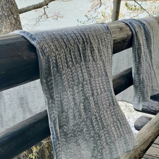  Lapuan Kankurit RUUSU X HVITTRÄSK towel white-gray 48x70 cm - 2