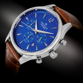 Zegarek Męski Giewont Chronograph Sapphire Brązowo Niebieski GW6310-A5 - 2