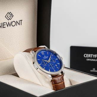 Zegarek Męski Giewont Chronograph Sapphire Brązowo Niebieski GW6310-A5 - 7