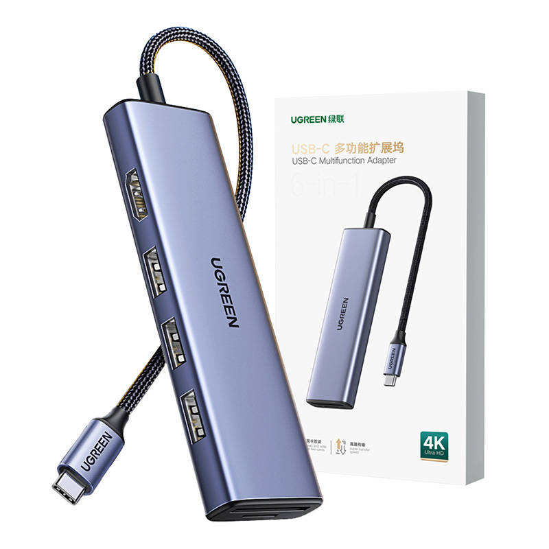 Hub UGREEN Revodok CM511 6-portowy