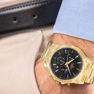 Zegarek Męski Giewont Chronograph Sapphire Złoto Czarny GW9460-B4 - 4