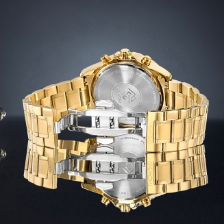 Zegarek Męski Giewont Chronograph Sapphire Złoto Czarny GW9460-B4 - 6