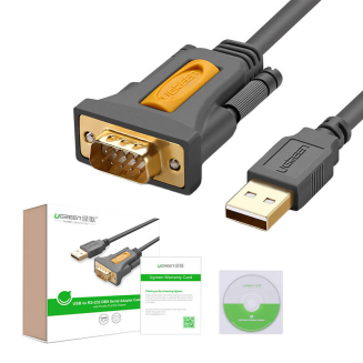 Kabel UGREEN CR104 USB-A-DB9 RS-232 2m (czarny) - 3