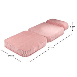 Rozkładany fotel dziecięcy Wigiwama Flip Chair Pink Mousse - 9