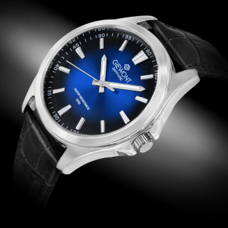 Zegarek Męski Giewont Elegance Sapphire Czarno Niebieski GW5160-A6 - 2