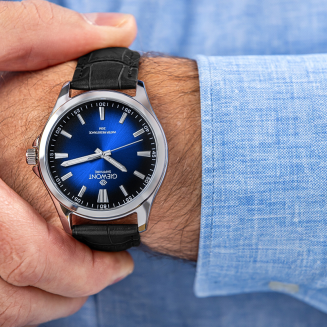 Zegarek Męski Giewont Elegance Sapphire Czarno Niebieski GW5160-A6 - 4