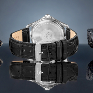 Zegarek Męski Giewont Elegance Sapphire Czarno Niebieski GW5160-A6 - 6