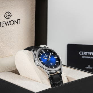 Zegarek Męski Giewont Elegance Sapphire Czarno Niebieski GW5160-A6 - 7