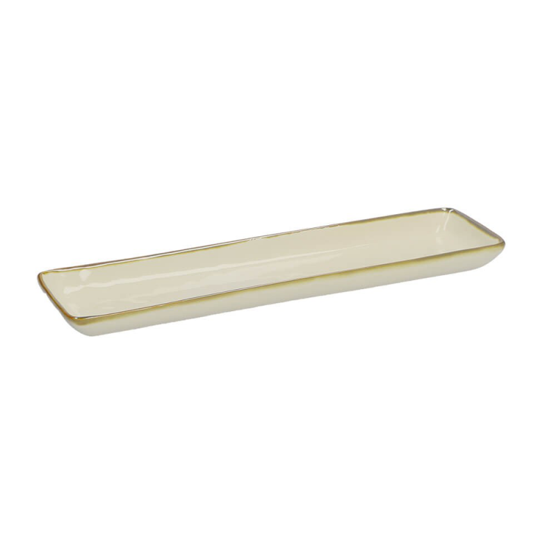  Rose&Tulipani | Set of 4 Concerto Avorio rectangular plates - Ivory, 32 x 8 cm
