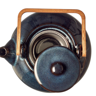 Dzbanek kamionkowy z sitkiem Bitz Dark blue 1.2l - 5