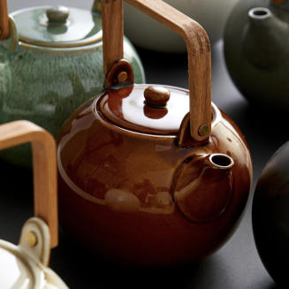 Dzbanek kamionkowy z sitkiem Bitz Dark blue 1.2l - 3