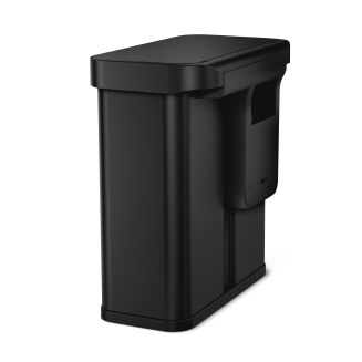 Kosz dwukomorowy Simplehuman Sensor z czujnikiem ruchu i głosu 58l czarny - 6
