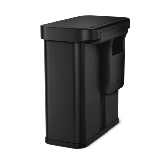 Kosz dwukomorowy Simplehuman Sensor z czujnikiem ruchu i głosu 58l czarny - 6