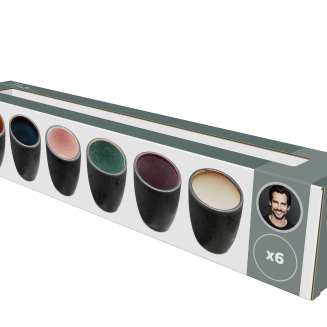 Set of 6 pieces of Bitz Black mix espresso cups 90 ml - 6