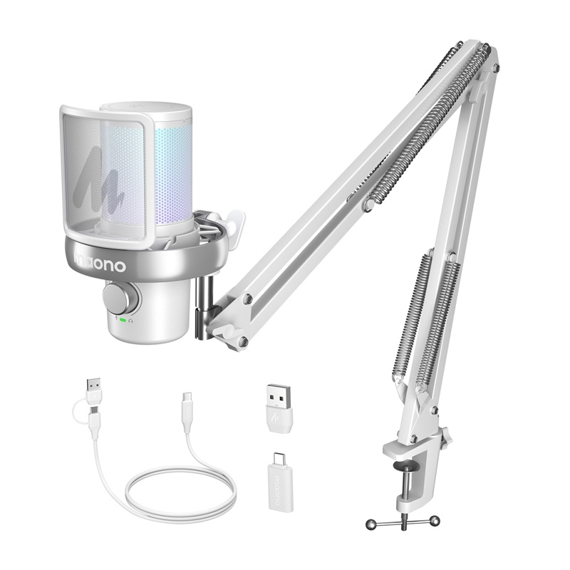 MAONO DM40 S Pro Boom Microphone (White)