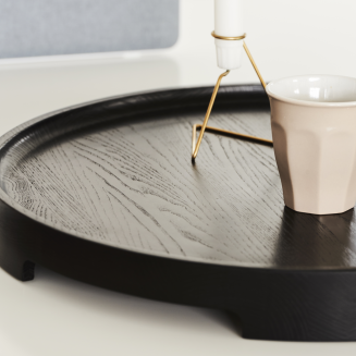 Taca do puf SACKit Serving Tray dark stained ash - 7