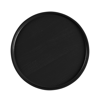  SACKit Serving Tray dark stained ash pouf