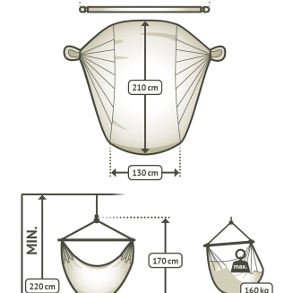  La Siesta Habana latte kingsize hammock chair - 6