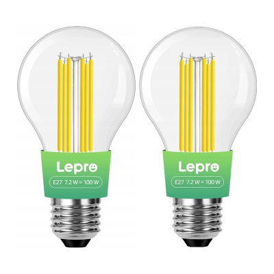 Żarówka LED LEPRO 100094-WW-EU-2 E27 Filament 7,2W (100W) 1521lm 2700K klasa A 2 szt.