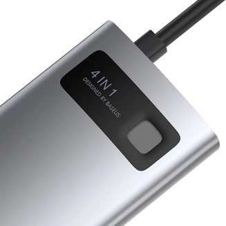 BASEUS Metal Gleam Series 4-Port USB-C Hub - 5
