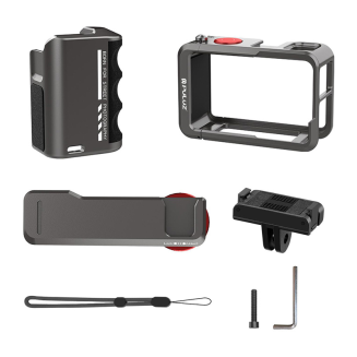 Metalowa obudowa ochronna z uchwytem Puluz dla DJI Osmo Action 5 Pro / Action 4 / Action 3 - 3