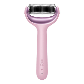 Roller do mezoterapii igłowej twarzy i ciała 9w1 Geske z Aplikacja (różowy) - 6