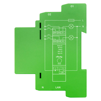2-kanałowy ściemniacz na szynę DIN Shelly Pro Dimmer 2 WiFi/Bluetooth - 2