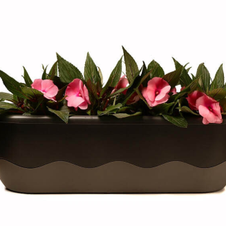 PLASTIA MARETA Donica samonawadniająca prostokątna 80x20 cm brązowy - 2