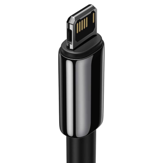 Kabel USB do Lightning Baseus Tungsten Gold, 2.4A, 1m (czarny) - 4