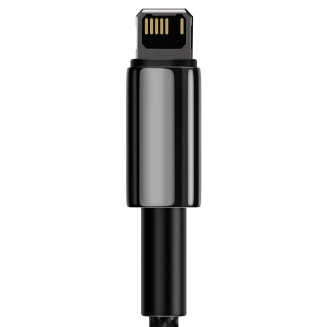 Kabel USB do Lightning Baseus Tungsten Gold, 2.4A, 1m (czarny) - 5