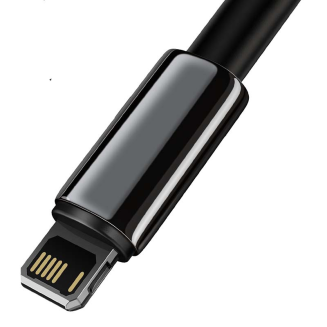 Kabel USB do Lightning Baseus Tungsten Gold, 2.4A, 1m (czarny) - 6