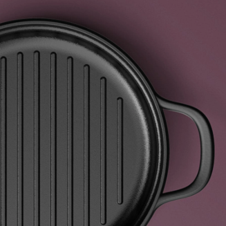 Żeliwna patelnia grillowa BergHOFF Graphite 26 cm - 6