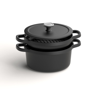 Żeliwna patelnia grillowa BergHOFF Graphite 26 cm - 3