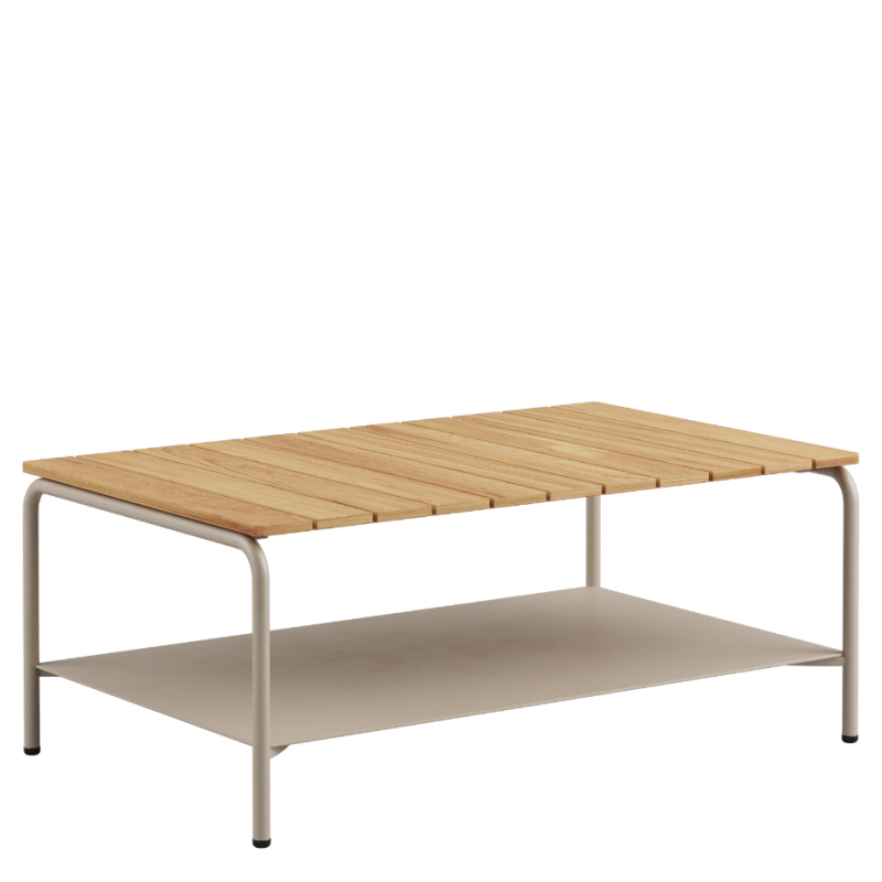 SACKit Patio Coffee Table Taupe 110x70 cm