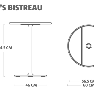 Stolik ogrodowy Fatboy Fred's Round Bistro Table Light Grey - 7