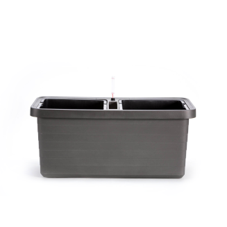 Donica samo-nawadniająca Urbalive Berberis Duo szary 78x39 cm - 2