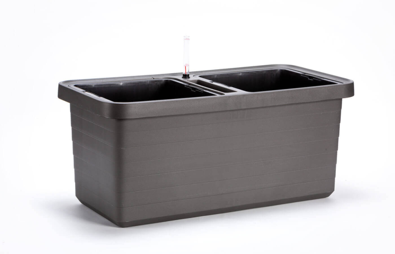 PLASTIA BERBERIS DUO Donica samonawadniająca 78x39 cm szary