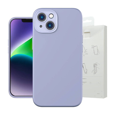 Zestaw ochronny BASEUS Liquid Silica Gel iPhone 14 Plus (lawendowe)