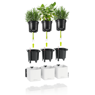 Donica ścienna Lechuza Home Kit Glossy biały mat - 3