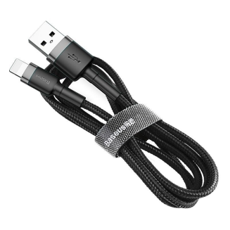 Kabel Lightning USB Baseus Cafule 2,4A 0.5m (szaro-czarny) - 3
