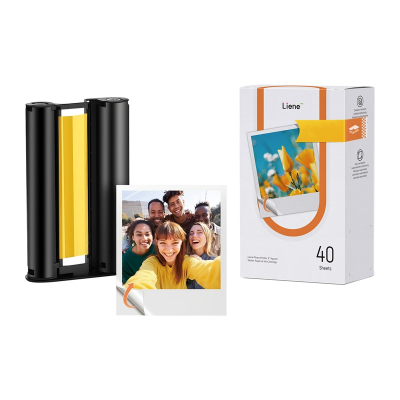  Liene Amber 3x3" self-adhesive photo paper 40 sheets + 1 refill