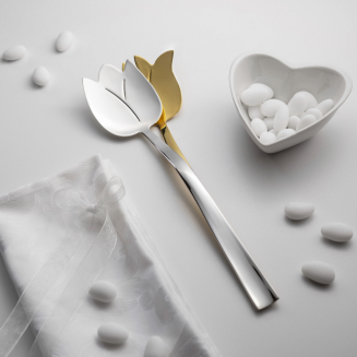 Zestaw sztućców do sałatek Casa Bugatti Tulipano Steel&Black - 2