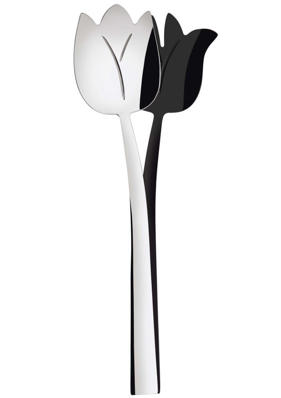Zestaw sztućców do sałatek Casa Bugatti Tulipano Steel&Black