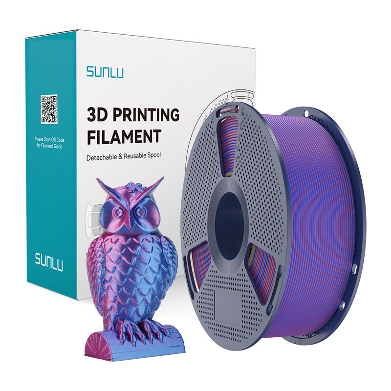  Filament SUNLU PLA+ Silk Dual Color 1.75mm 1kg (red-blue)